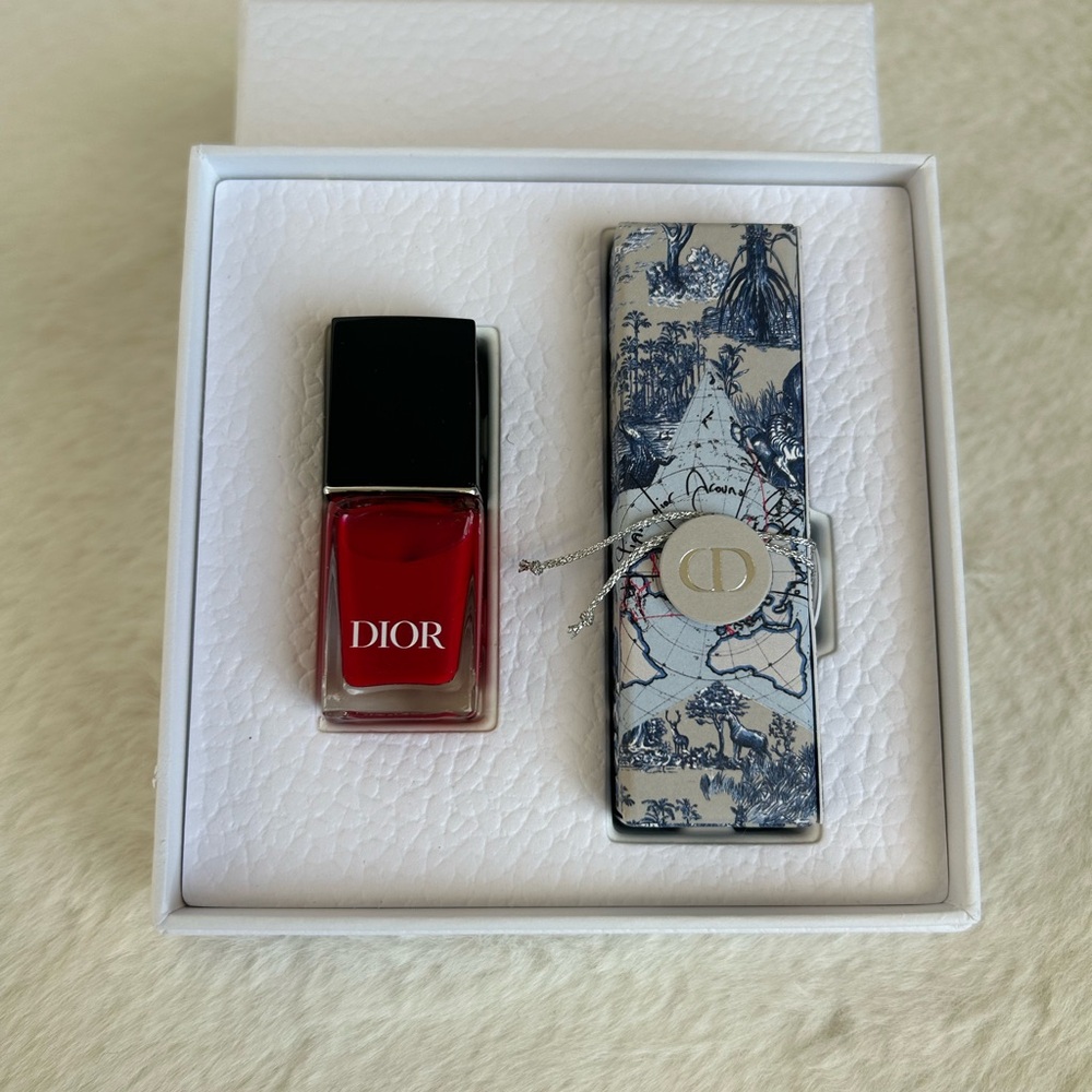 Dior Rouge Limited Edition Around The World Duo Red Lipstick Nail Polish Set